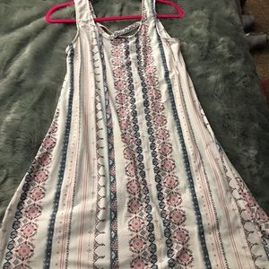 white pattern sundress
